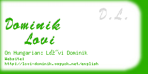 dominik lovi business card